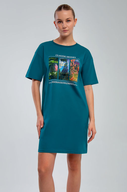 Арт. 4139 Туника женская 44-54 (6 шт) Цвет:изумруд