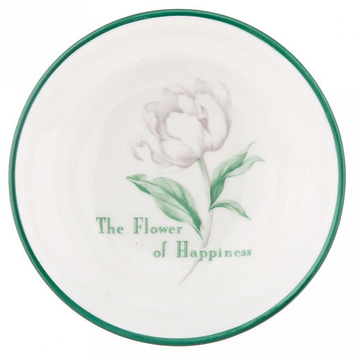 "Зе Флауэр оф Хепинис (The Flower of Happiness)" Блюдце-розетка для варенья фарфоровое д10см h2,9см, с деколью, отводка (Китай)