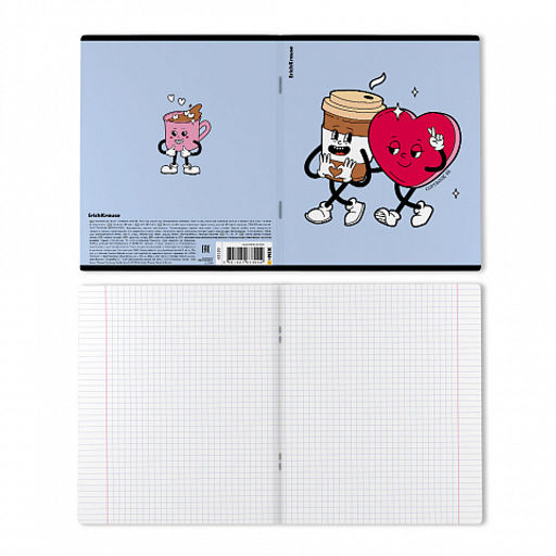 АКЦИЯ Цена за 5 шт. Тетрадь общая ученическая ErichKrause Yummy, 48 листов, клетка, матовая ламинация+выборочный УФ-лак_MIX-PACK