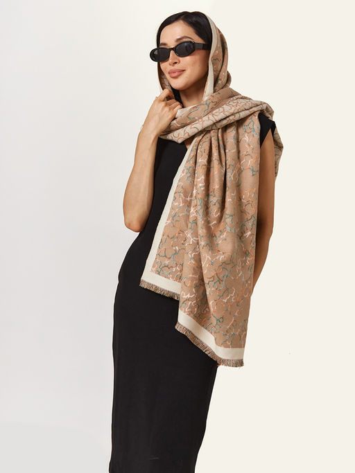 в составе ШЕРСТЬ и КАШЕМИР Большой, мягкий, теплый двусторонний палантин. - Tantino фото 11