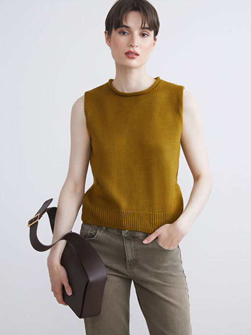 Bisiklet Yaka Kad?n Triko S?veter