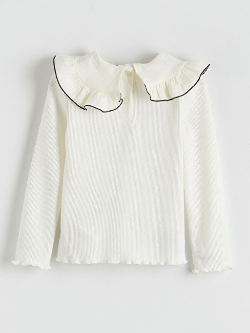 Bebe Yaka Dokulu K?z ?ocuk Ti??rt