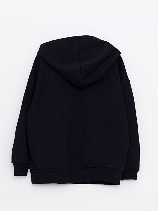 Kap??onlu Nak??l? Uzun Kollu K?z ?ocuk Sweatshirt - Waikiki фото 2