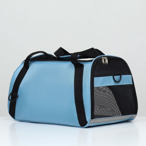 Сумка-переноска сетчатая,52 х 25 х 33 см, голубая - Пижон фото 3