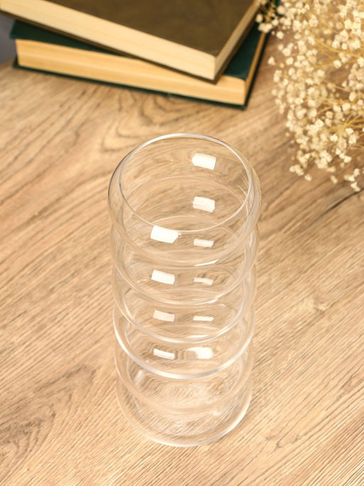 Ваза «Ширли», 24×10×10 см, стекло, прозрачная