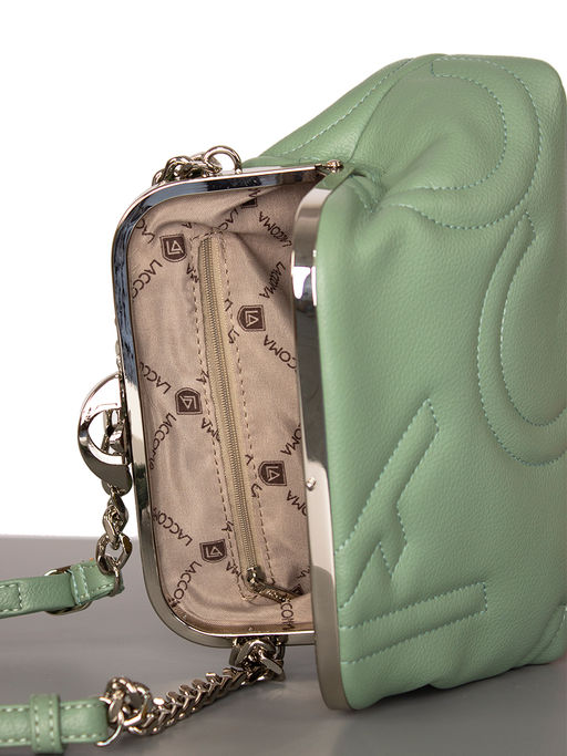 LACCOMA сумка Жасмин-Л815-дымчато-зеленый эко кожа хлопок  фото 4