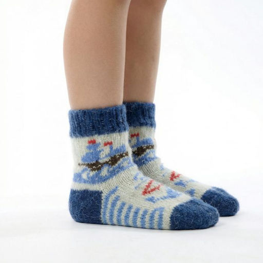 Аксессуар Носки вязаные дет арт.7410086-дет КОРАБЛИК