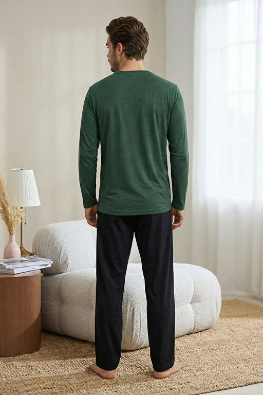 Ye_il Regular Fit Bask_l_ _rme Pijama Tak_m_ TMNAW26PT00081 - Trendyolmilla фото 2