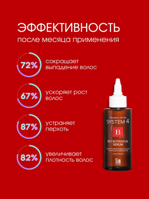 System 4 Биоботаническая сыворотка, 150 мл - Sim sensitive фото 4