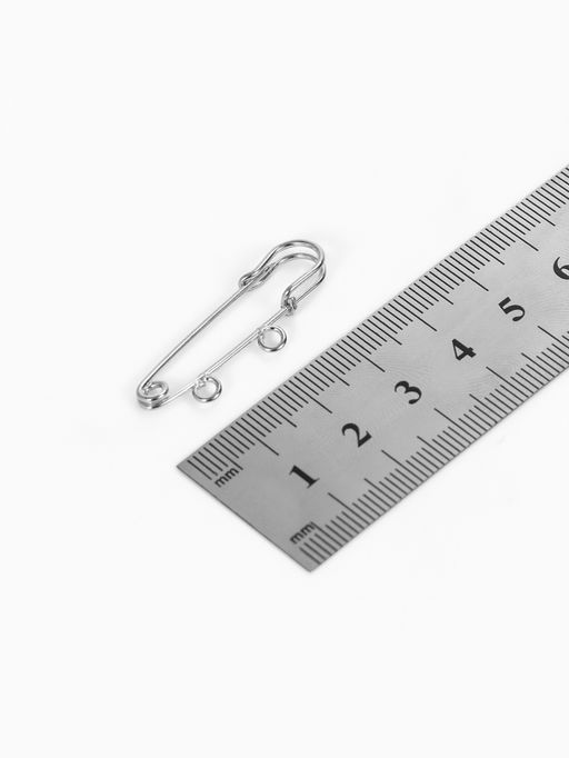 Булавка для подвесок PO-035 №01, 2 шт. 3.5?0.5 см, цвет серебро