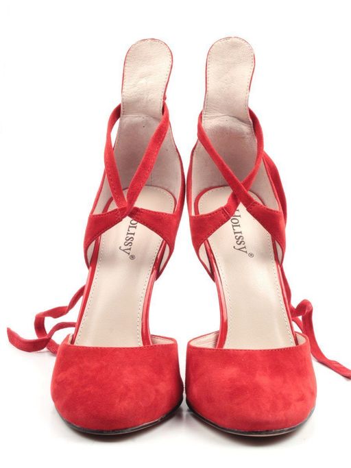 06-V-892 RED Туфли женские (натуральная замша) - Фабричный китай фото 8