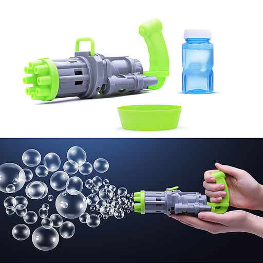 Бластер для мыльных пузырей  (8 отверстий) в коробке