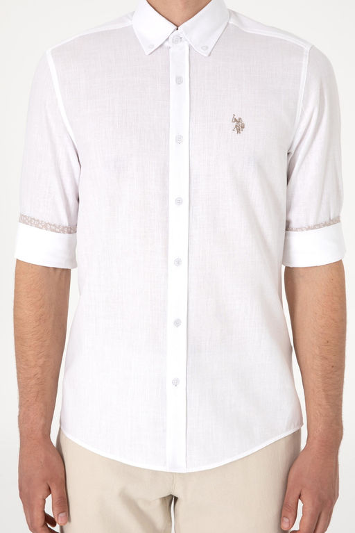 Erkek Beyaz Uzun Kollu G_mlek Sepette S_rpriz _ndirim - U.s. polo assn фото 6