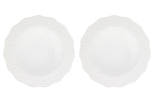 Набор тарелок 2 пр. 28*28*2,5 см "Белый узор"