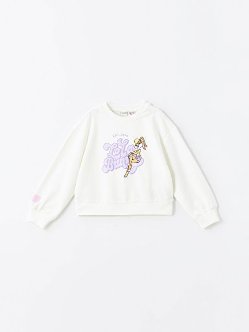 Bisiklet Yaka Lola Bunny Bask?l? K?z ?ocuk Sweatshirt ve Tayt - Waikiki фото 2
