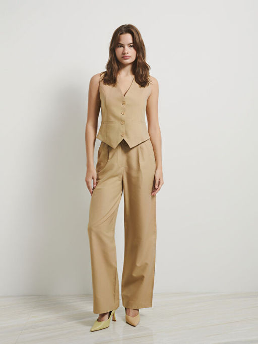 V Yaka Kad?n Klasik Yelek