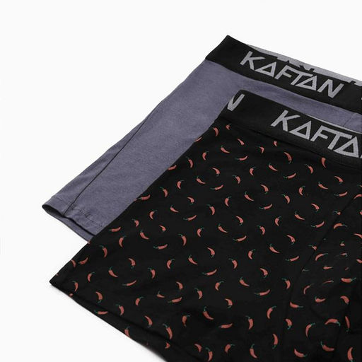 Набор трусов KAFTAN Hot Stop 2 штуки, чёрный/серый, размер 46