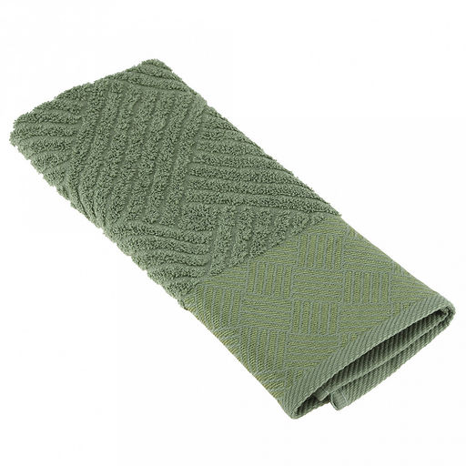 Полотенце махровое "Вологда" 35х60см, гладкокрашенное, 400г/м2, серо-зеленый (Россия)