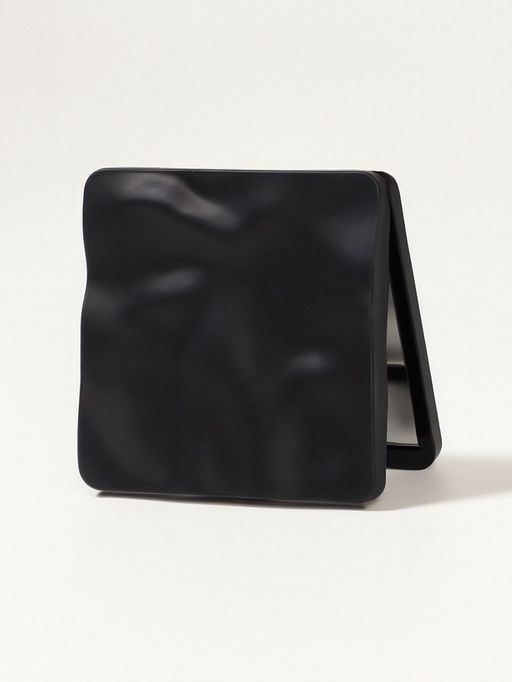 Зеркало складное «Волна», 7×7 см, с увеличением х2, чёрное