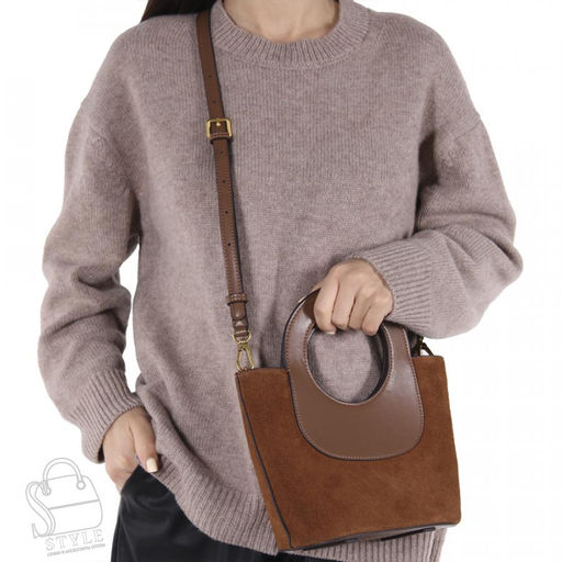 Сумка женская кожаная 56075BDAA brown Baidou      в Новосибирске