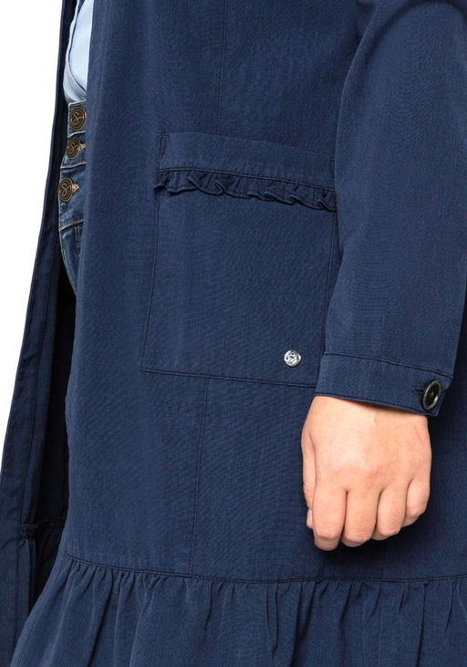 Короткое пальто, синее - Sheego фото 6