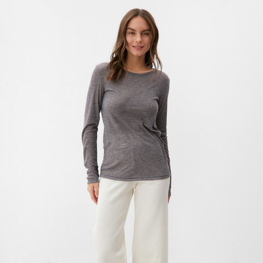 Лонгслив женский KAFTAN: Basic line, серо-фиолетовый, размер 44-46