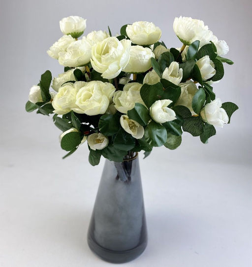 Розы белые,букет 6 веточек, декоративные цветы 35см - Aopen фото 2