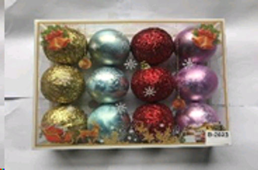 Елочные шары 12 штук 6 см / B-2623 /уп 66/ - Галеонтрейд фото 2