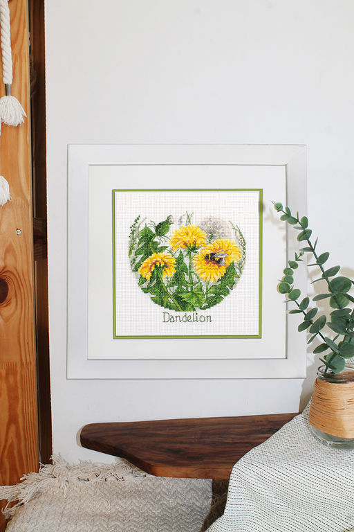 Klart набор для вышивания 8-373 Цветочная нежность. Одуванчики 15 х 14.5 см