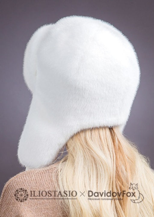 ВИДЕООБЗОР шапка Ушанка экомех белая - Davidovfox фото 3