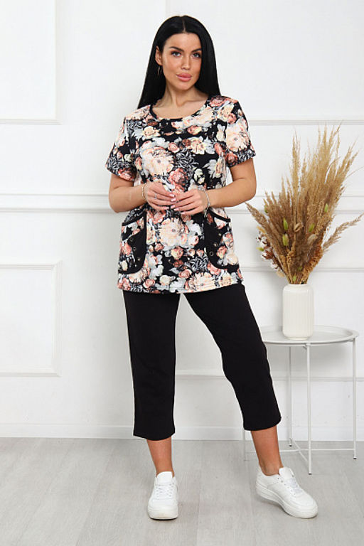 Костюм с бриджами (00966, бежевый) - Плиона фото 2