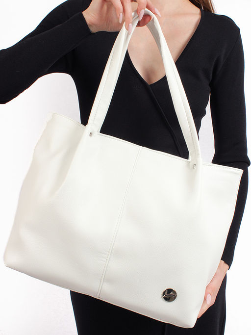 LACCOMA сумка Флоренция-L815-белый эко кожа хлопок  фото 7