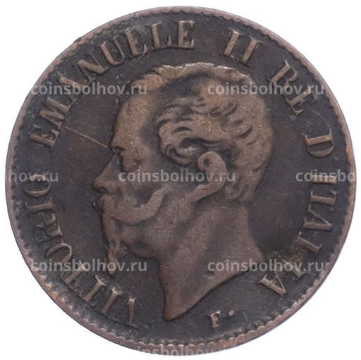 Монета 1 чентезимо 1861 года M Италия