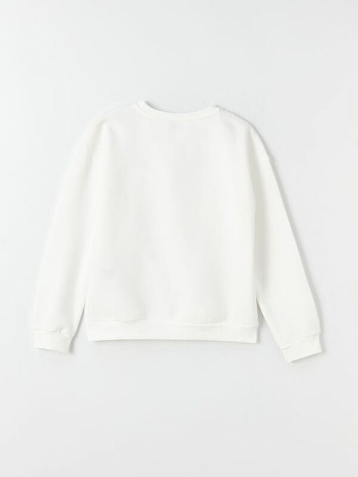 Bisiklet Yaka K-Pop Bask?l? Uzun Kollu K?z ?ocuk Sweatshirt - Waikiki фото 3