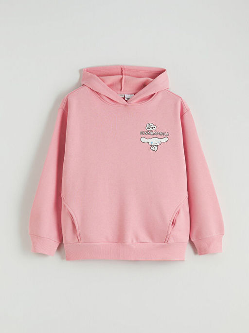 Cinnamoroll Bask?l? K?z ?ocuk Kal?n Sweatshirt