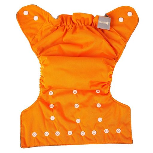 Трусики-подгузник, многоразовый, угольно-бамбуковая ткань, цвет оранжевый, от 0-36 мес. - Крошка я фото 9