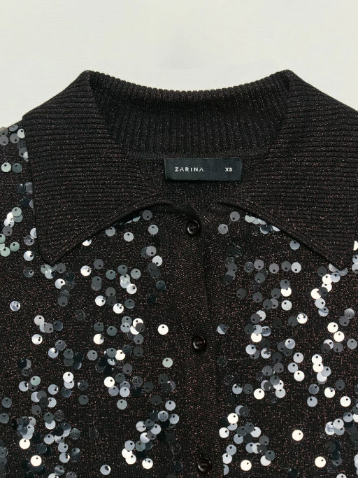 Приталенный кардиган с пайетками из вискозы / Zarina
