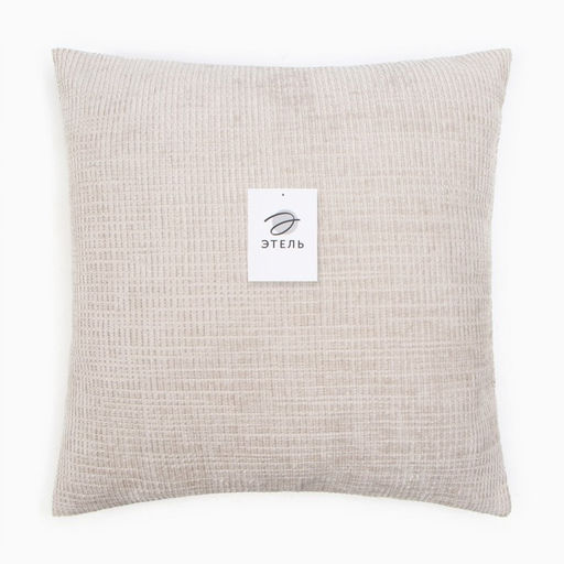Наволочка декоративная Этель Velvet 43х43см, цвет бежевый, полиэстер  фото 4