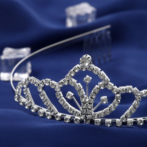 Диадема для волос "Вирджиния" узоры, 4 см, серебро