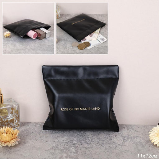 Косметичка 11х12 см / XN-001BL /уп 100/черная - ГалеонТрейд фото 2