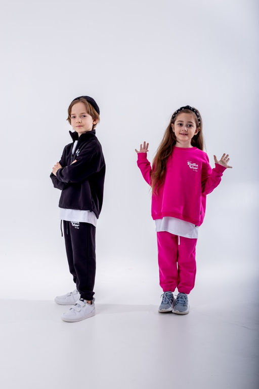 072 Детский костюм, фуксия (3хнитка петля) - Knitka wear фото 4