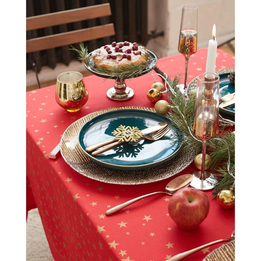 Скатерть новогодняя «Этель» Gold stars 149×220+/- 3 см, 100% хлопок, 190 г/м²
