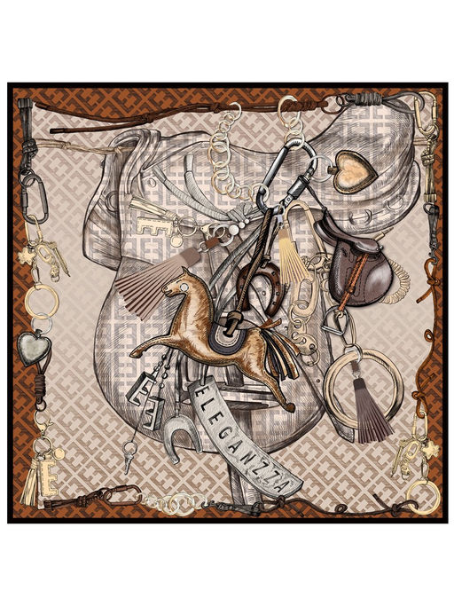 Платок жен. шерсть+шелк 110х110 JG43-8529-16