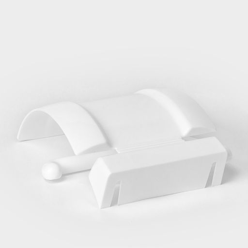 Цена за 2 шт. Держатель для туалетной бумаги IDEA, пластик, 6×17×4.5 см, белый