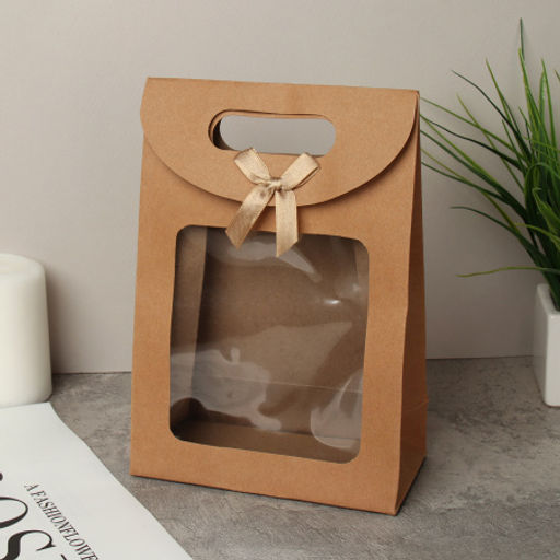 Коробка подарочная складная 20x14x7 см / 320-B /уп 12/300/крафт - Галеонтрейд фото 2