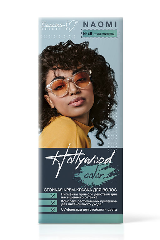Белита М Hollywood color Крем-краска тон 4.0 Naomi темно-коричневый