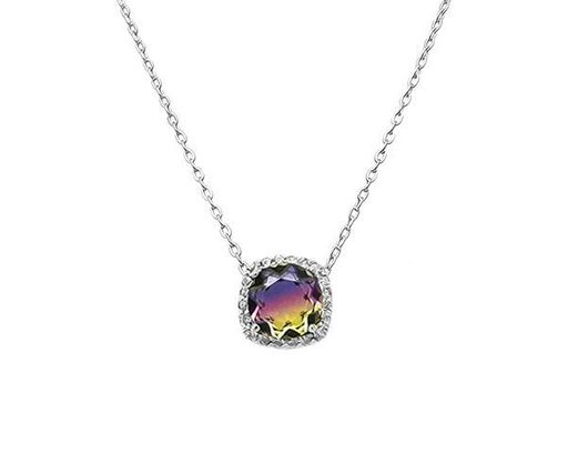 Колье из серебра аметрин выращ., Ю-50007