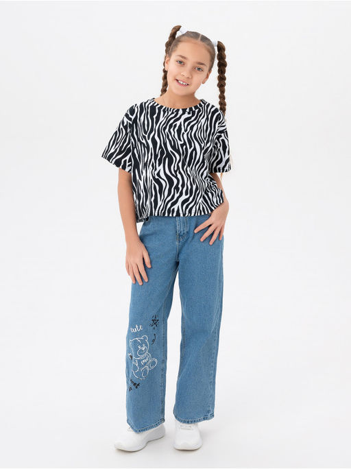 Футболка Зебра белый детская - София фото 3