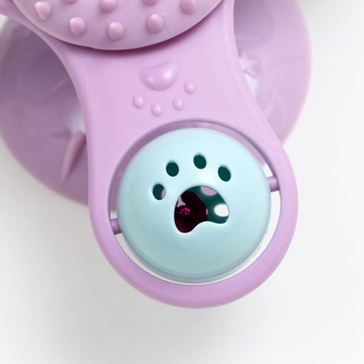 Игрушка-вертушка на присоске для кошек, 3 отсека с бубенчиками, микс цветов - Пижон фото 5