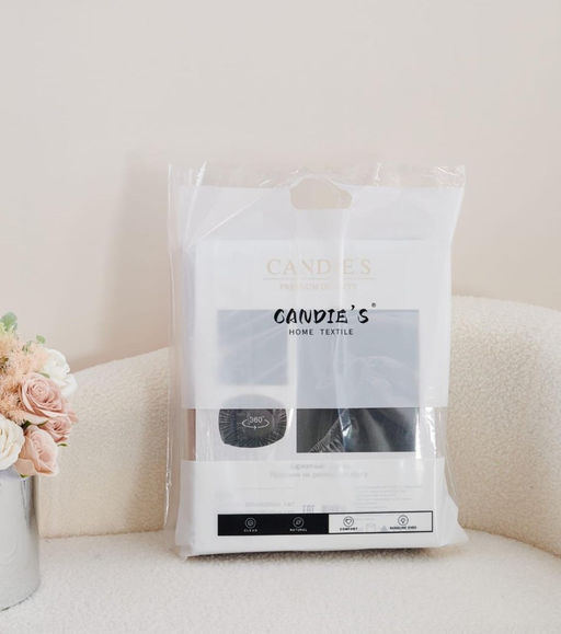 КПБ Candies Бархат Сатин с простыней на резинке по кругу CANBSR10 Семейный